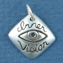 Affirmation Charm Inner Vision Sterling Silver Charm Pendant
