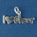 Cheer, I Heart Love Sterling Silver Charm Pendant