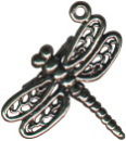 Dragonfly Small Sterling Silver Charm Pendant