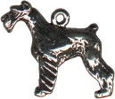 Dog, Schnauzer Sterling Silver 3D Charm Pendant