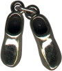 Holland Style Wooden Shoes 3D Sterling Silver Charm Pendant