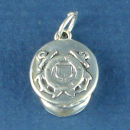Military: Coast Guard Cap 3D Sterling Silver Charm Pendant