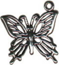 Butterfly 3D Sterling Silver Charm Pendant