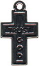 Cross Trust God Sterling Silver Charm