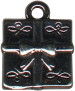 Wrapped Present 3D Sterling Silver Charm Pendant