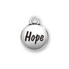 Inspiration Round Domed Affirmation Message Hope Sterling Silver Word Charm