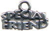 Special Friend Word Charm and Message Phrase Sterling Silver Charm Pendant