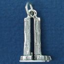 Tour: World Trade Center in New York 3D Sterling Silver Charm Pendant