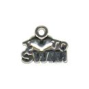 Swim, I Love to Sterling Silver Charm Pendant