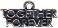 Together Forever Word Charm and Message Phrase Sterling Silver Charm Pendant