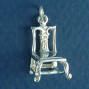 Chippendale Style Chair 3D Sterling Silver Charm Pendant