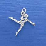 Ballerina Sterling Silver Charm Pendant