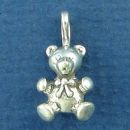 Teddy Bear for a Child 3D Sterling Silver Charm Pendant