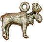 Moose 3D Sterling Silver Charm Pendant
