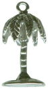 Palm Tree 3D Sterling Silver Charm Pendant