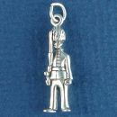 Beefeater Buckingham Palace Guard of London 3D Sterling Silver Charm Pendant