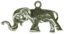Elephant 3D Sterling Silver Charm Pendant