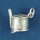 Drill Majorette Cap or Hat 3D Sterling Silver Charm Pendant