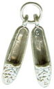 Indian Moccasins Small 3D Sterling Silver Indian Charm Pendant