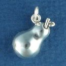 Fruits of the Spirit Pear with Word Phrase Joy on Back Sterling Silver Charm Pendant
