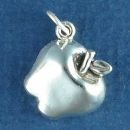 Fruits of the Spirit Apple with Word Phrase Love on Back Sterling Silver Charm Pendant