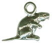 Beaver 3D Sterling Silver Charm Pendant