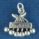 Fruits of the Spirit Cherries with Word Phrase Kindness Sterling Silver Charm Pendant