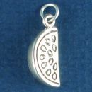 Fruits of the Spirit Watermelon with Word Phrase Self Confidence on Back Sterling Silver Charm Pendant