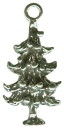 Christmas Tree 3D Sterling Silver Charm Pendant