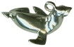 Seal 3D Sterling Silver Charm Pendant
