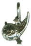 Comet and Stars 3D Sterling Silver Charm Pendant