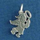 Angel Small Praying Sterling Silver Charm Pendant