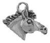 Horse Head Sterling Silver Charm Pendant