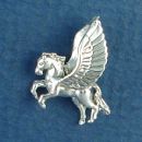 Pegasus Mythological Winged Horse 3D Sterling Silver Charm Pendant