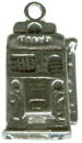 Slot Machine 3D Sterling Silver Charm Pendant