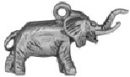 Elephant Large 3D Sterling Silver Charm Pendant