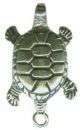 Turtle Charm Large Sterling Silver Pendant