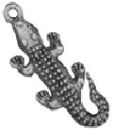 Alligator Charm Medium 3D or Gator Charm Sterling Silver Pendant