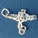 Horse Mechanical Hackamore Bridle 3D Sterling Silver Charm Pendant
