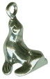 Seal 3D Sterling Silver Charm Pendant