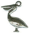 Bird: Pelican 3D Sterling Silver Charm Pendant