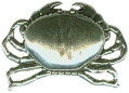 Crab 3D Sterling Silver Charm Pendant