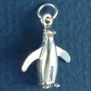 Penguin Charm Medium 3D Sterling Silver Pendant
