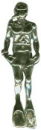 Scuba Diver Swimming 3D  Sterling Silver Charm Pendant