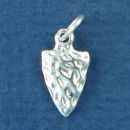 Indian Arrowhead Small 3D Sterling Silver Indian Charm Pendant