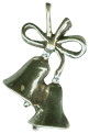 Wedding Bells 3D Sterling Silver Charm Pendant Favor for Wedding Charm Bracelet