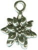 Christmas Flower 3D Sterling Silver Charm Pendant