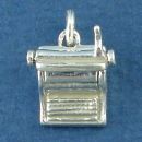 Typewriter with Movable Carriage Sterling Silver Charm Pendant