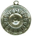 Roulette Wheel 3D Sterling Silver Charm Pendant