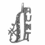 #1 Aunt Word Phrase Sterling Silver Charm Pendant